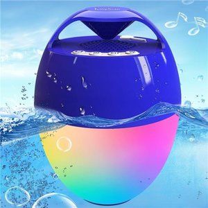 Portable Bluetooth Pool Speaker,Hot Tub Speaker with Colorful Lights,IP68